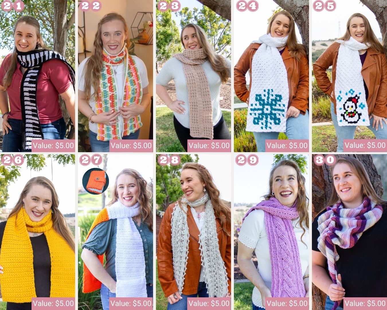 Scarf Crochet Patterns 21-30