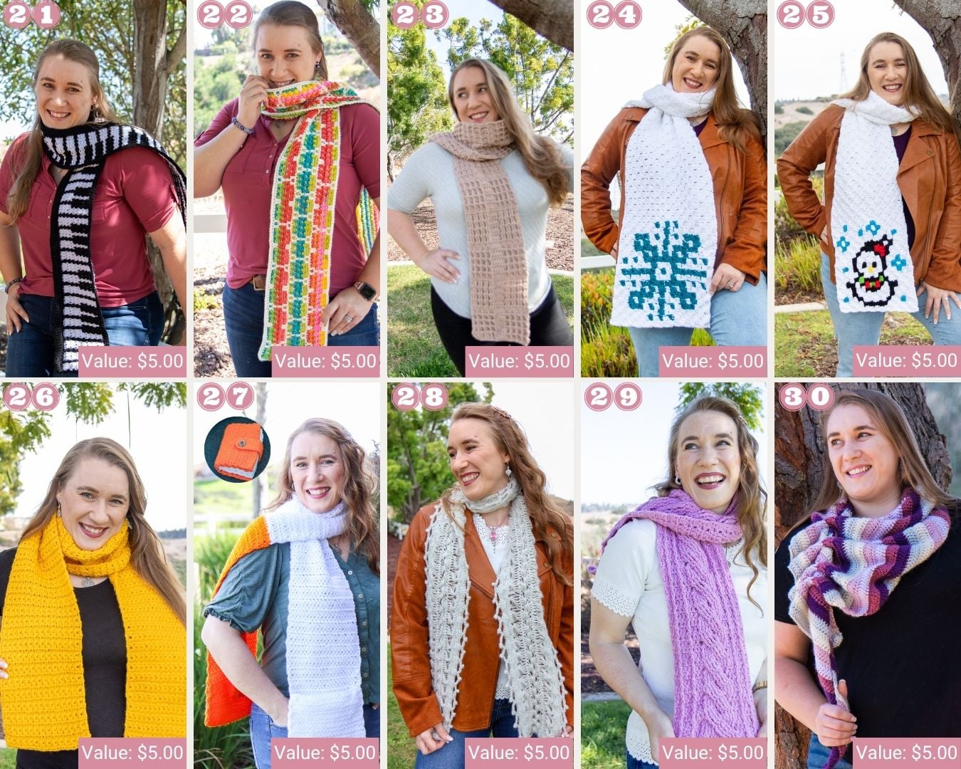 Scarf Crochet Patterns 21-30