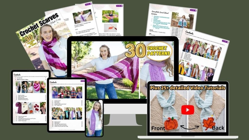 Scarf Ebook - Dark Green background