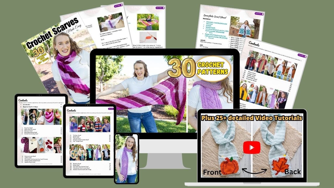 Scarf Ebook - Light Green background