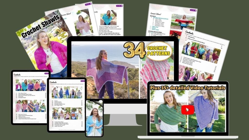 Shawl Ebook - Dark Green background