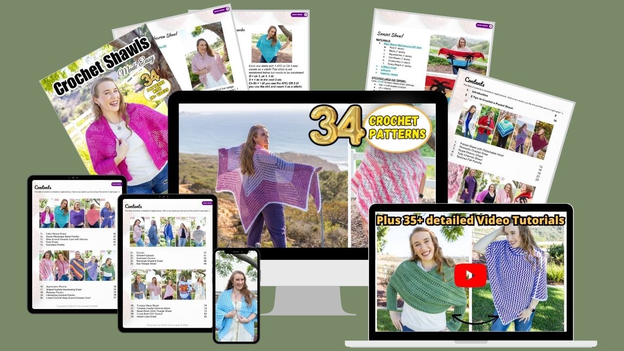 Shawl Ebook - Light Green background