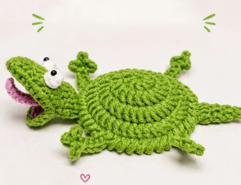 Popping Lizard Coaster Pattern