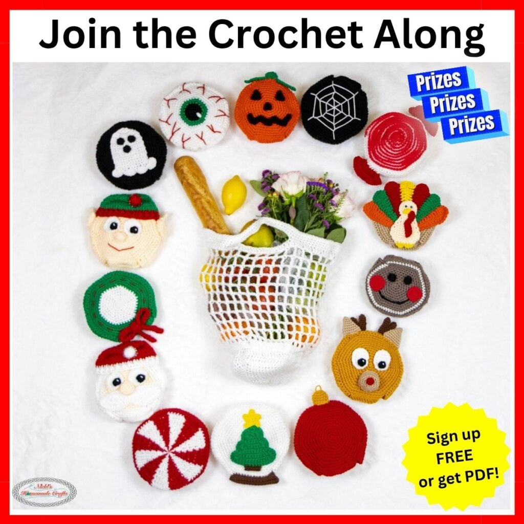 15-in-1 Holiday Market Bag Crochet Pattern LIVE CAL