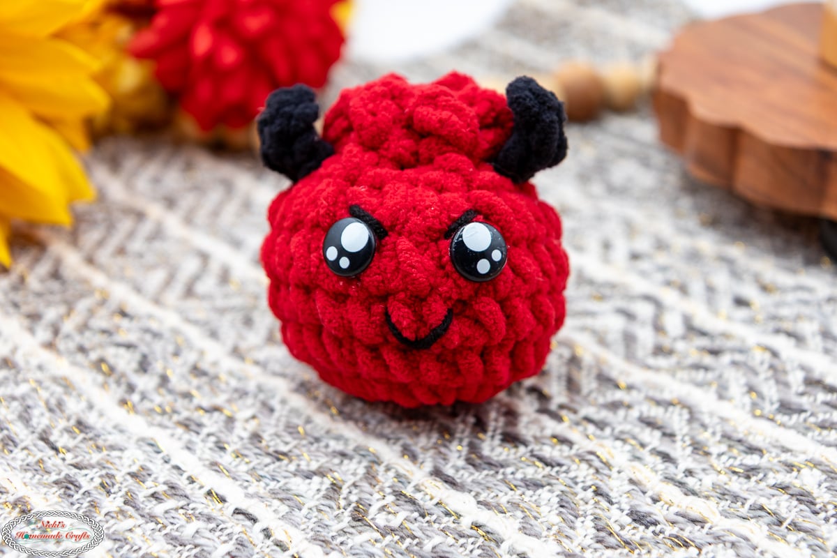 6-in-1 Halloween Crochet Dumplings Pattern with Basket - devil
