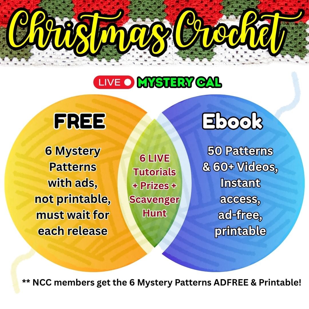 Christmas Crochet LIVE Mystery CAL and Ebook with Scavenger Hunt Game and Prizes