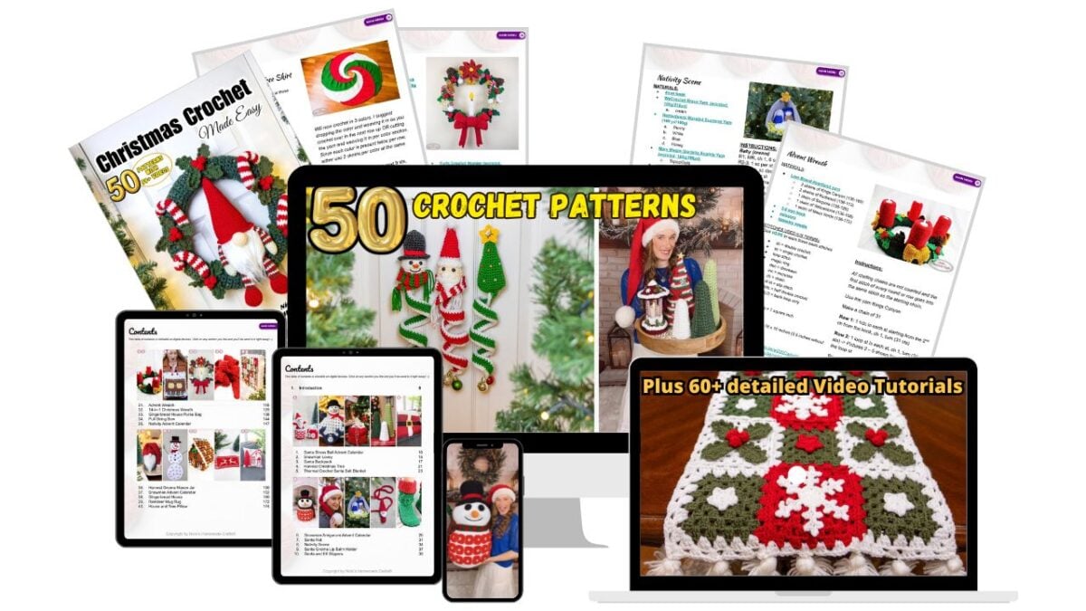 Christmas Crochet Made Easy Devices white background