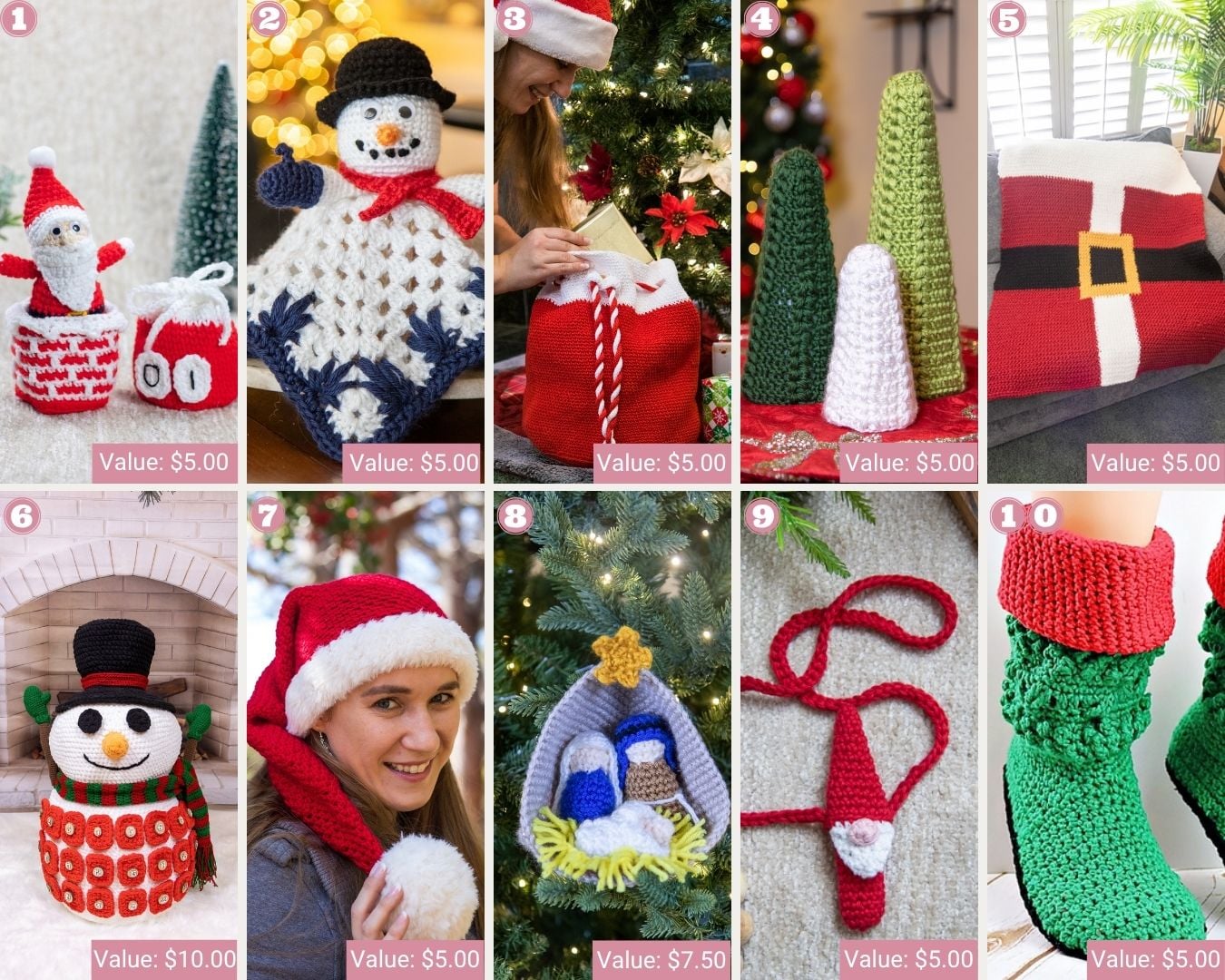 Christmas Crochet Patterns 1-10