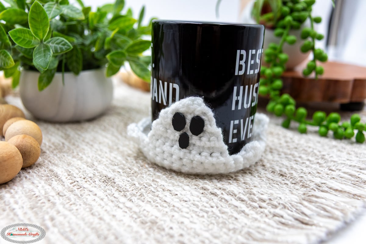 Crochet Ghost Popup Coaster Pattern