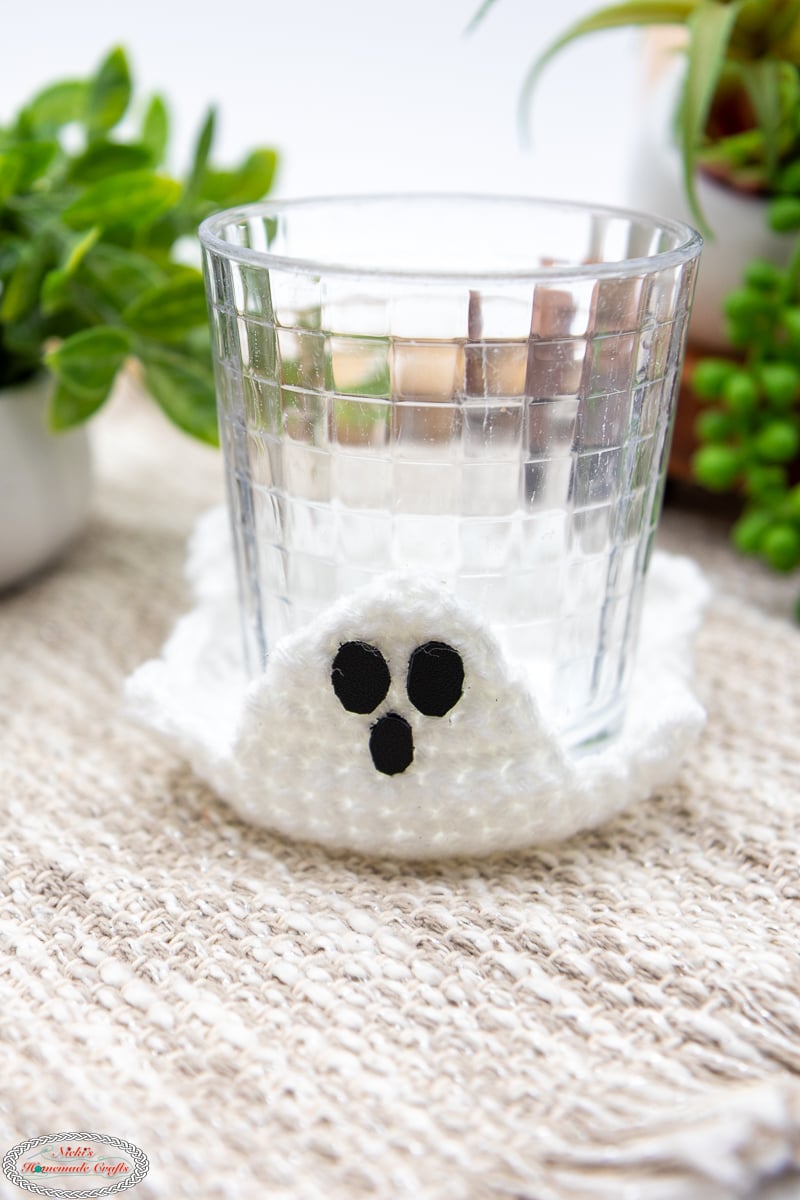 Crochet Ghost Popup Coaster Pattern