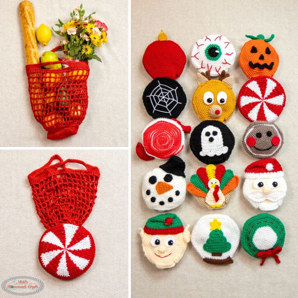 Free 15in1 Holiday Market Bag Crochet Pattern