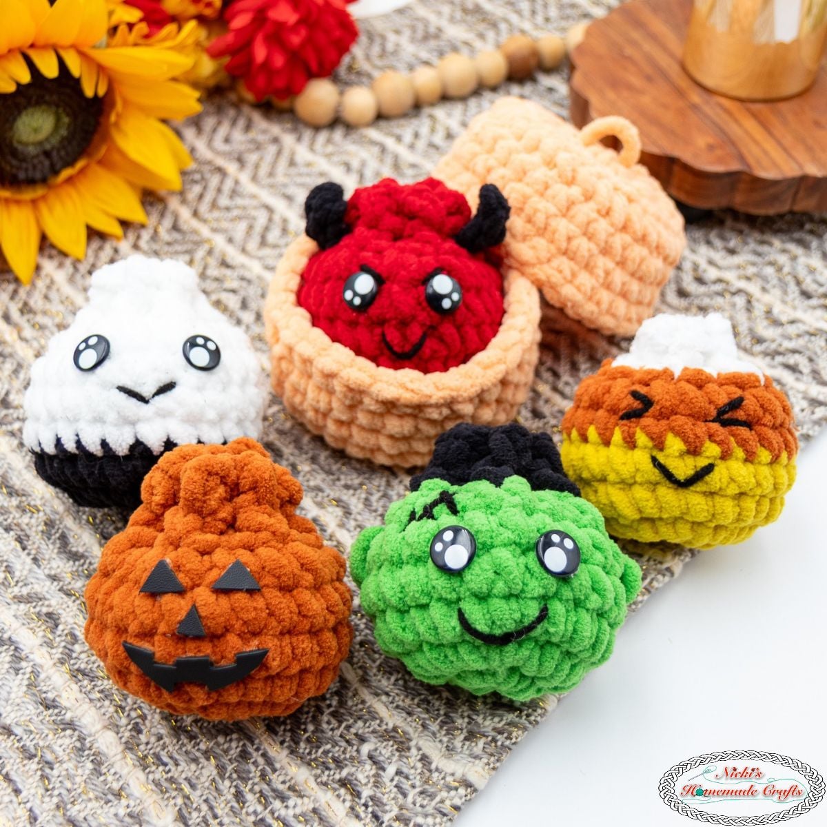 Halloween Crochet Dumpling Pattern - square