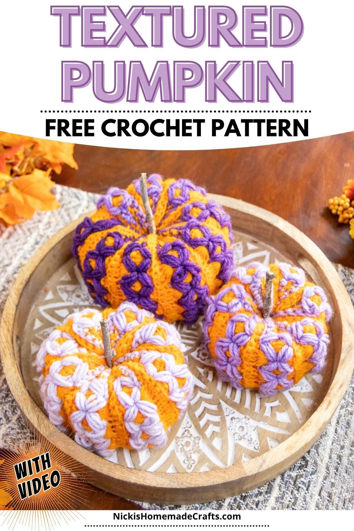 Textured Crochet Pumpkin - Free Pattern