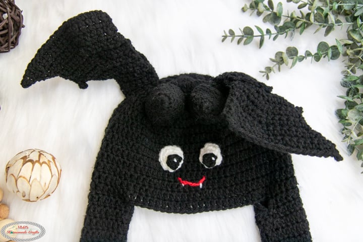 Crochet Bat Hat with Moving Ears Pattern