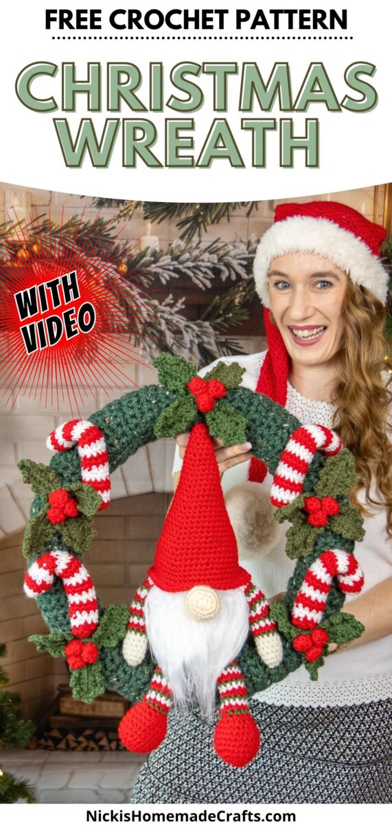 Crochet Christmas Gnome Wreath Pattern