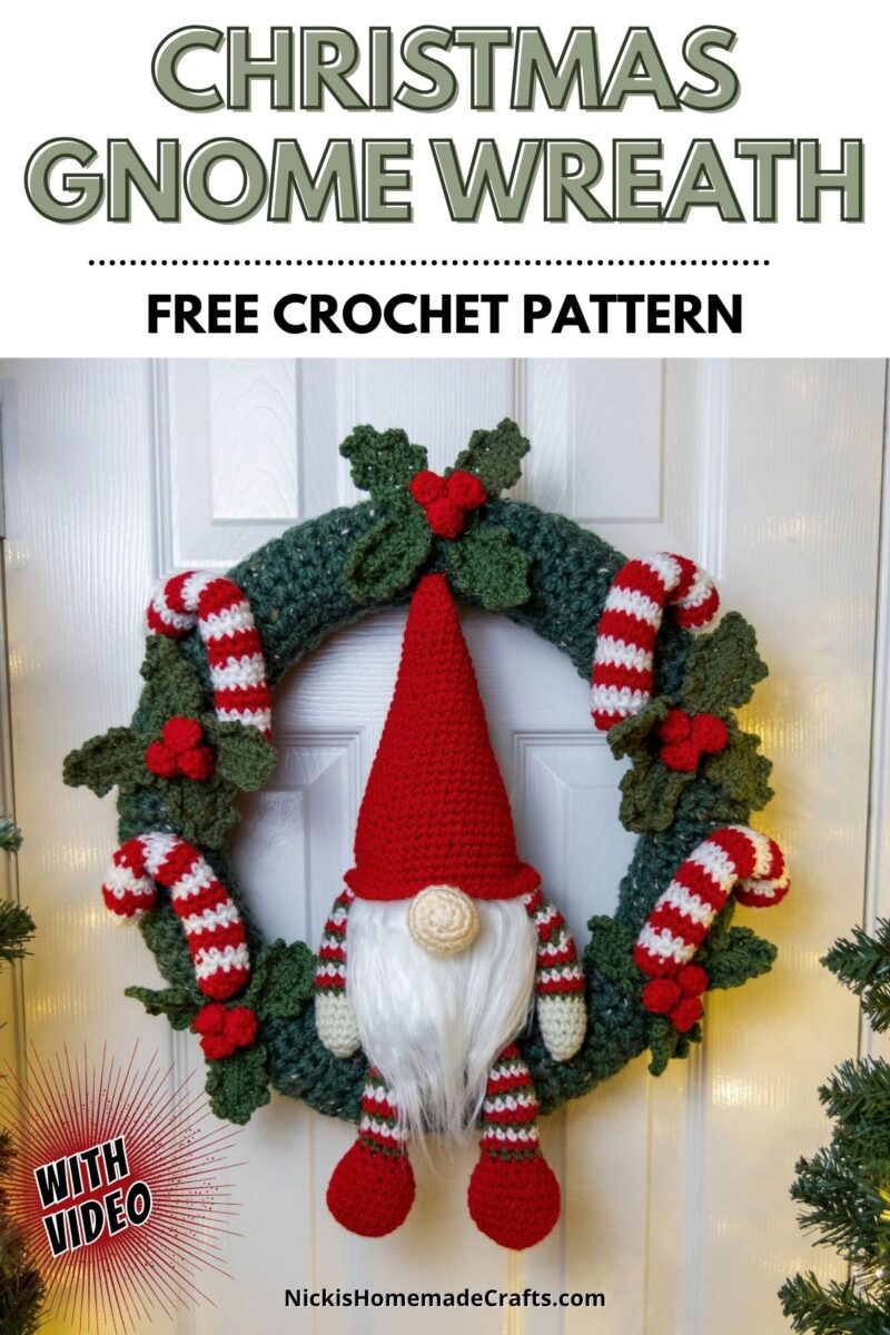 Crochet Christmas Gnome Wreath Pattern