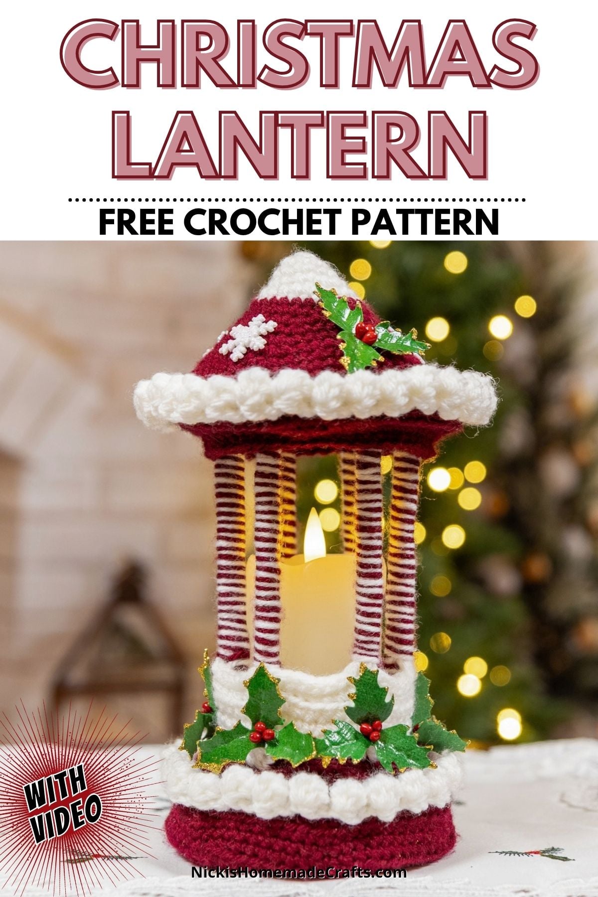 Sticking Patterns.pdf Free Crochet Christmas Lantern Pattern - Nicki's Homemade Crafts