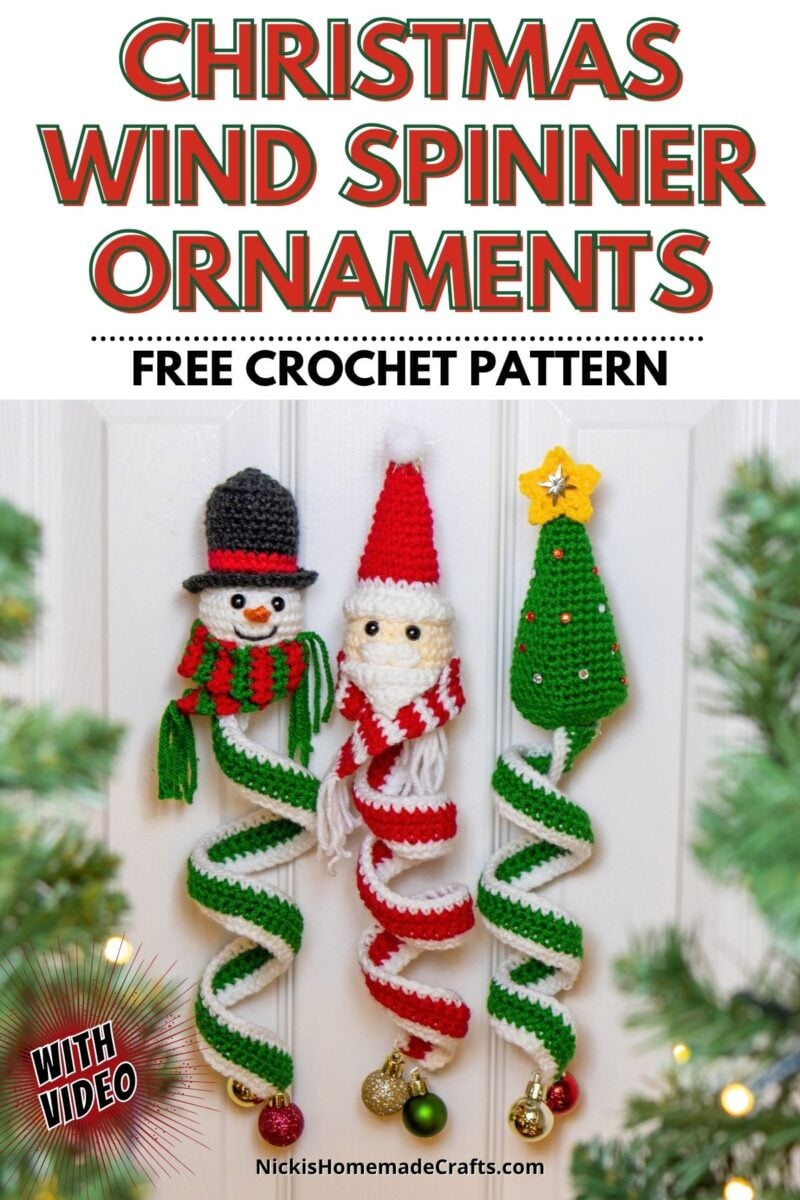 Crochet Christmas Wind Spinner - Standard Pin