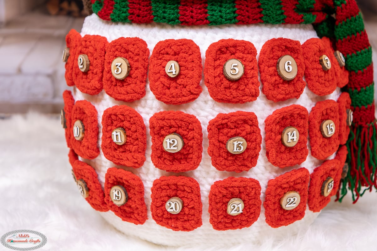 Crochet Snowman Advent Calendar Pattern