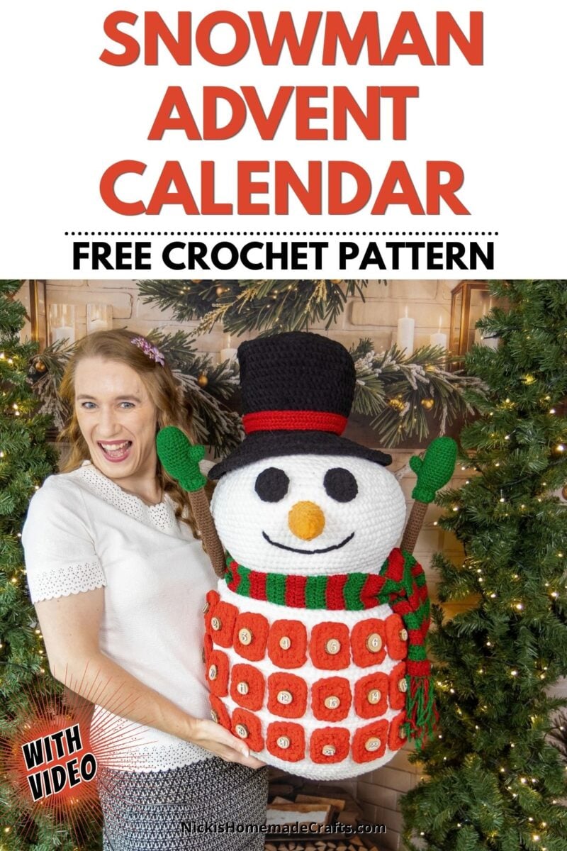 Snowman Advent Calendar Crochet Pattern