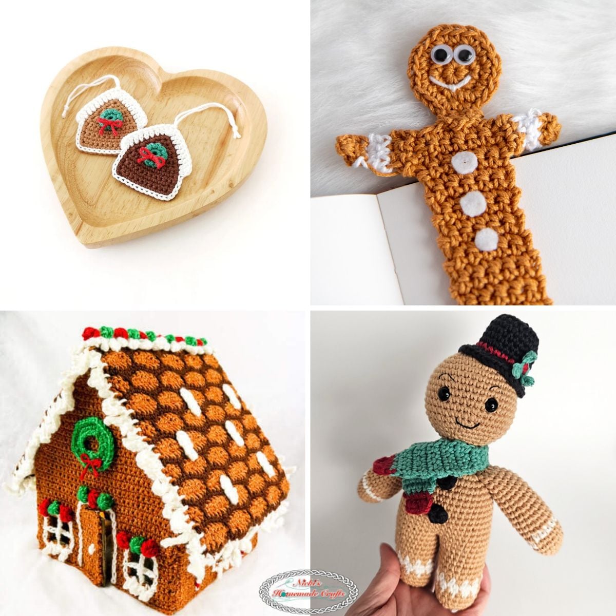 30 Free Crochet Gingerbread Man and House Patterns For Christmas